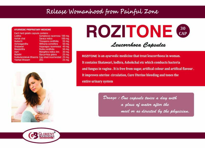 Ayurvedic Leucorrhoea Capsules Visual AID - Glorient Bioceuticals