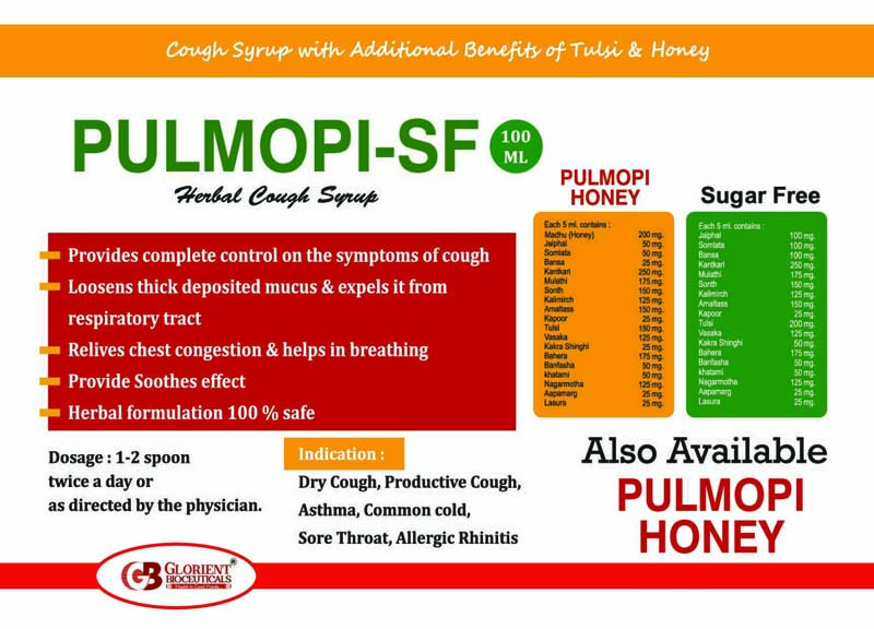 Herbal Cough Syrup Visual AID - Glorient Bioceuticals