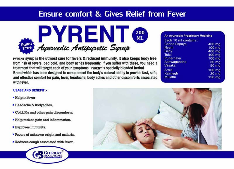 Ayurvedic Antipyretic Syrup Visual AID - Glorient Bioceuticals