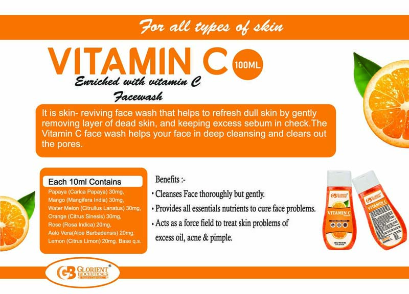 Vitamin C Facewash Visual AID - Glorient Bioceuticals