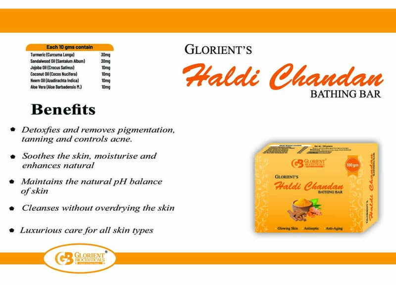 Haldi Chandan Bathing Bar Visual AID - Glorient Bioceuticals