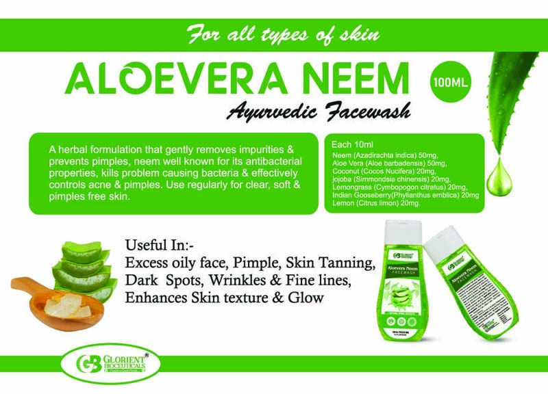 Aloevera Neem Ayurvedic Facewash Visual AID - Glorient Bioceuticals